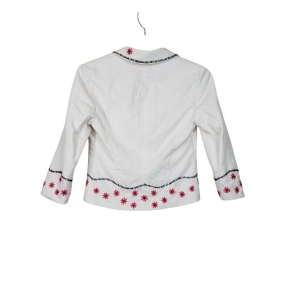 Tibi White Embroidered Linen & Cotton Dress + Jacket Set | Size 0 & XS - Picture 10 of 16